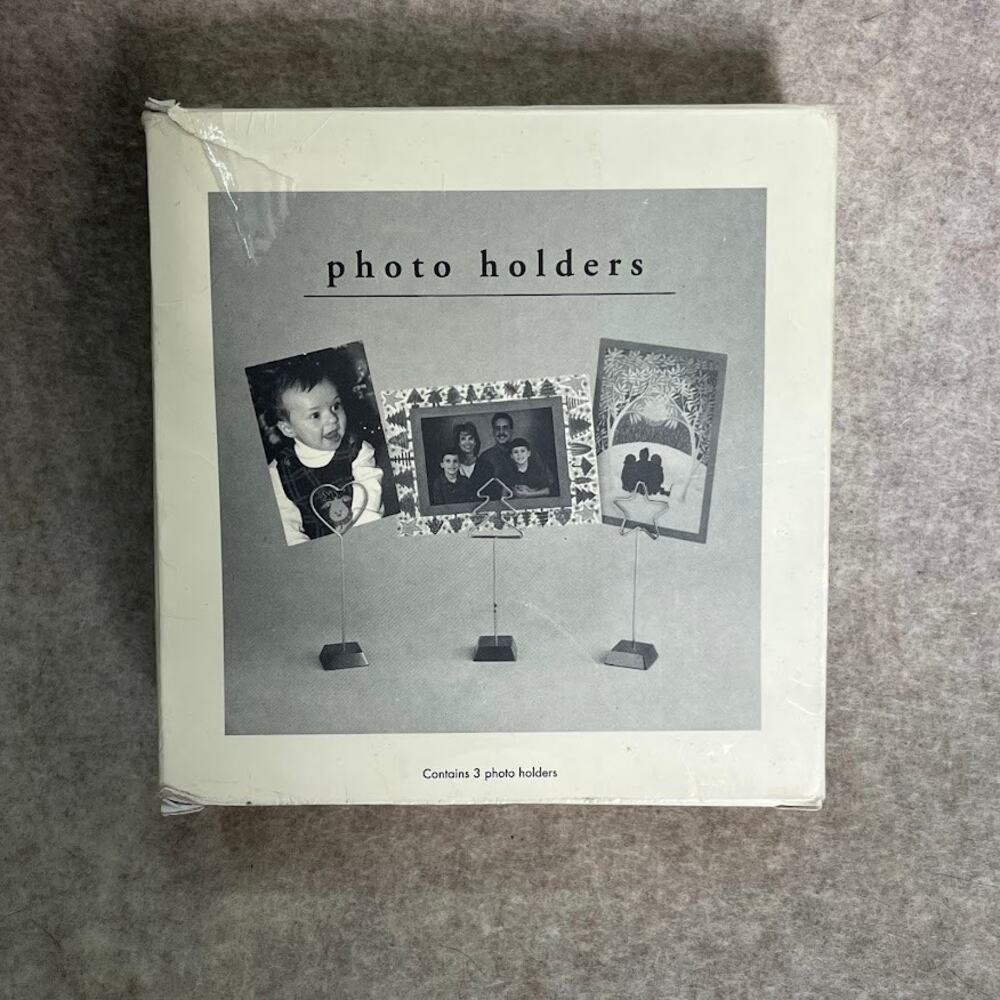 Metal‎ Frame Photo Holder Set of 3